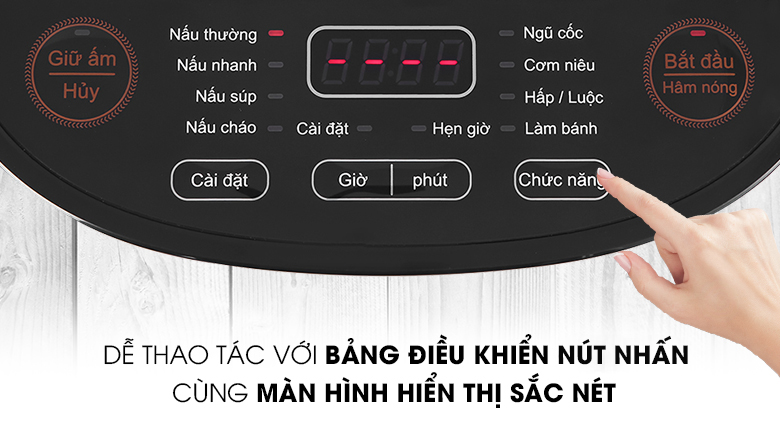 Bảng điều khiển nồi cơm điện tử Ava TP40-CT01E 1.8 lít