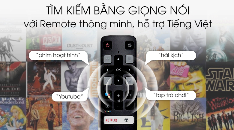 Tìm kiếm giọng nói - Android Tivi TCL 40 inch L40S6500
