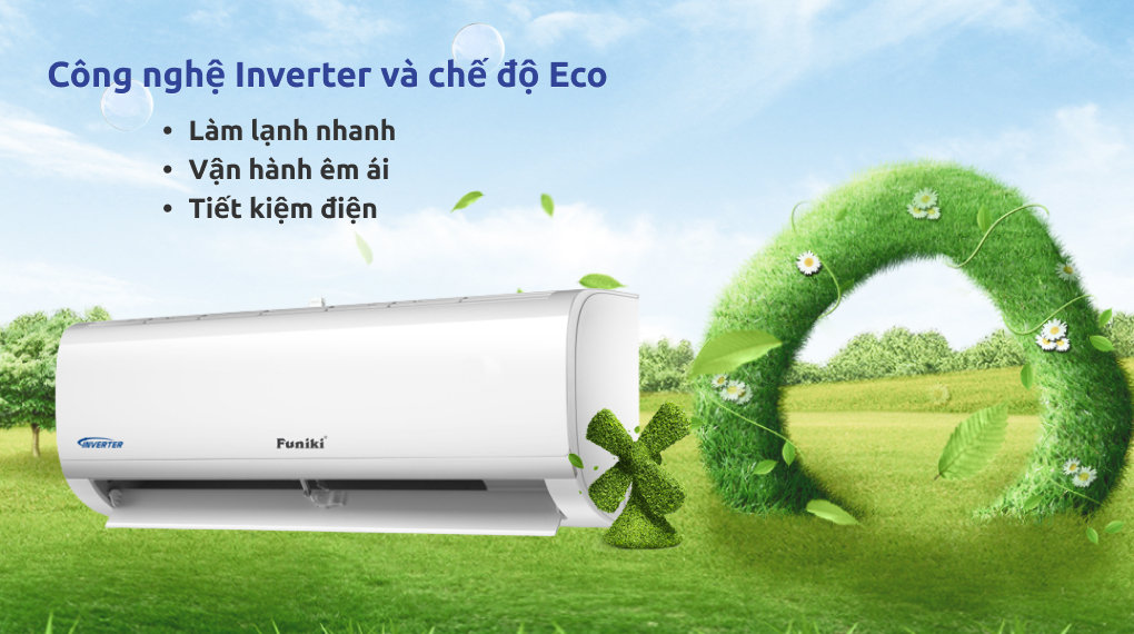 Máy lạnh Funiki Inverter 1 HP HIC09TMU - Công nghệ tiết kiệm điện Máy lạnh Funiki Inverter 1 HP HIC09TMU - Công nghệ tiết kiệm điện