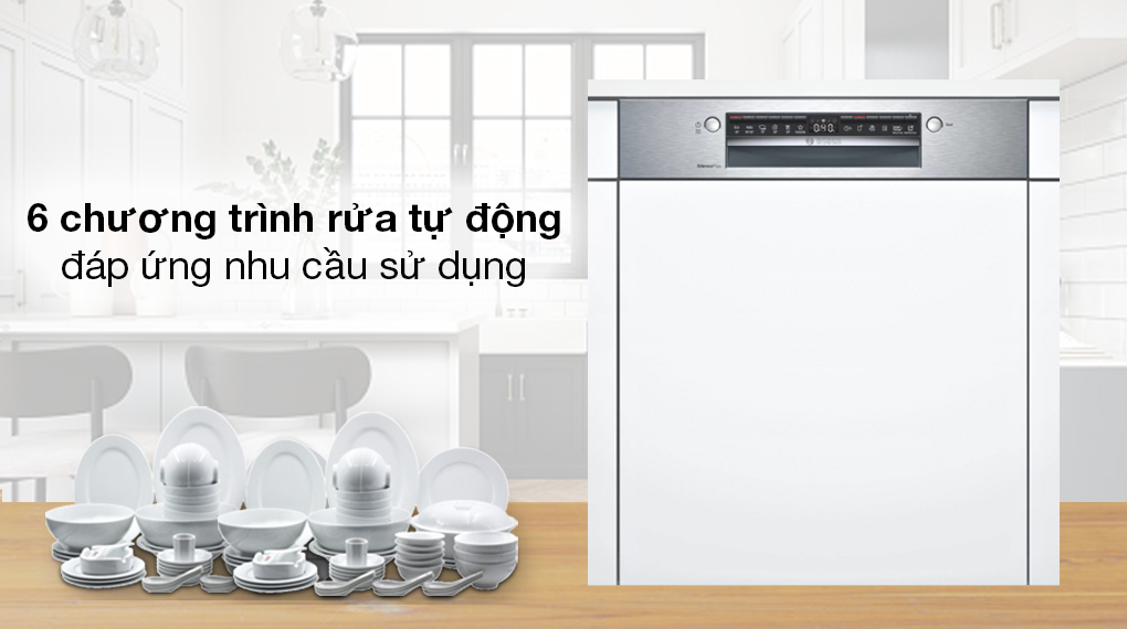 Máy rửa chén bán âm Bosch SMI4ECS14E