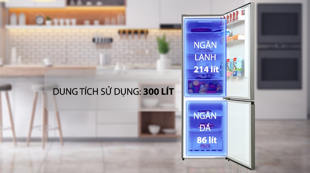 Tủ lạnh Casper Inverter 300 lít RB-320VT - Ngăn đá và ngăn lạnh